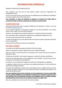 Lire la suite à propos de l’article INFOS GENERAL