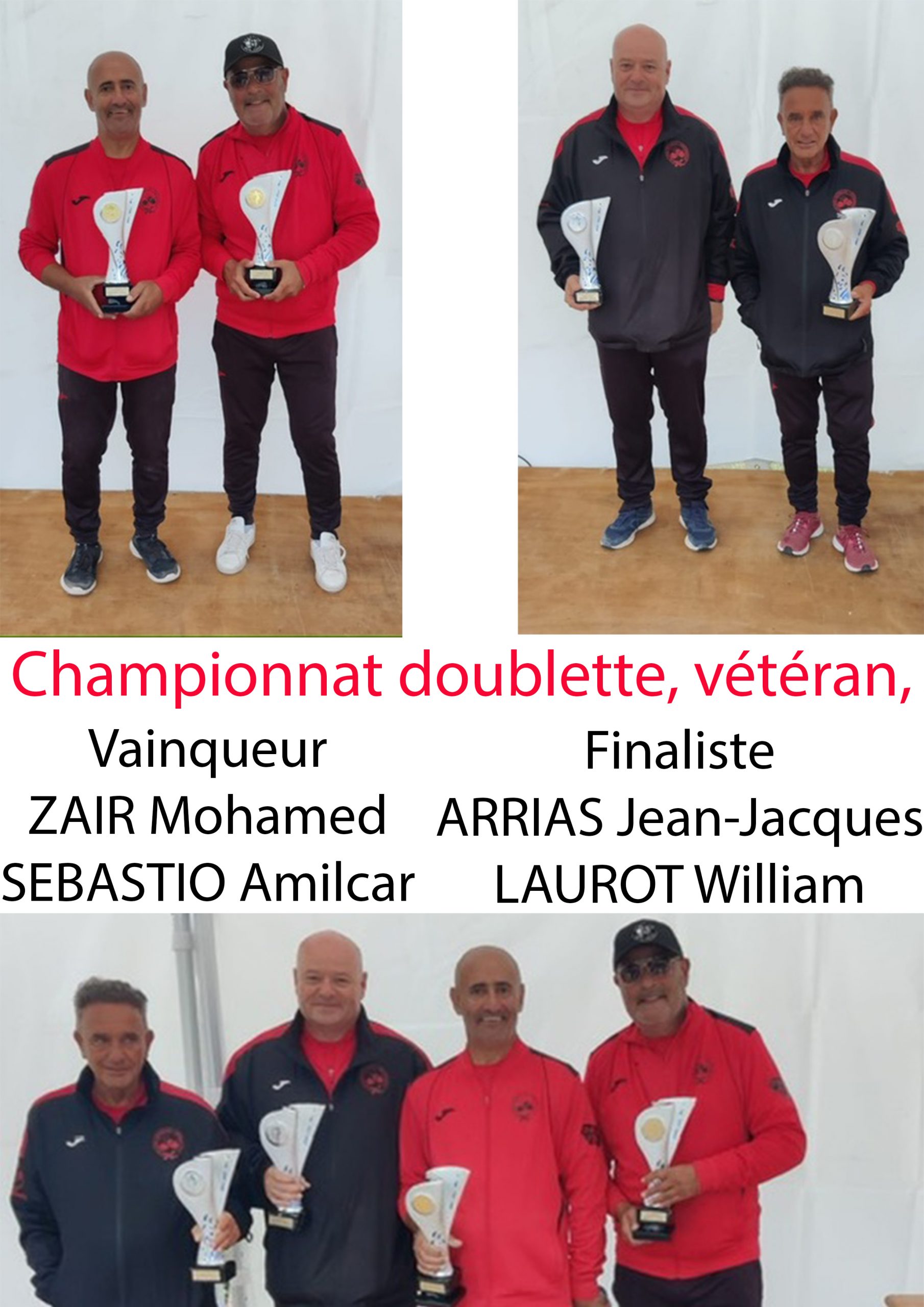 Lire la suite à propos de l’article Championnat doublette, vétérans, 2025